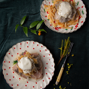 Śledź z jabłkiem i śmietaną