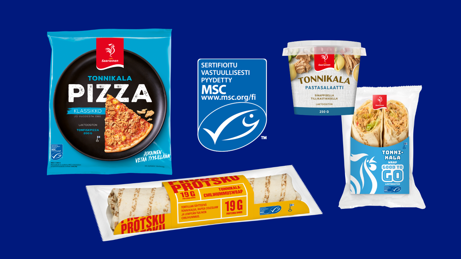 Saarioisten MSC-sertifioituja tonnikalatuotteita