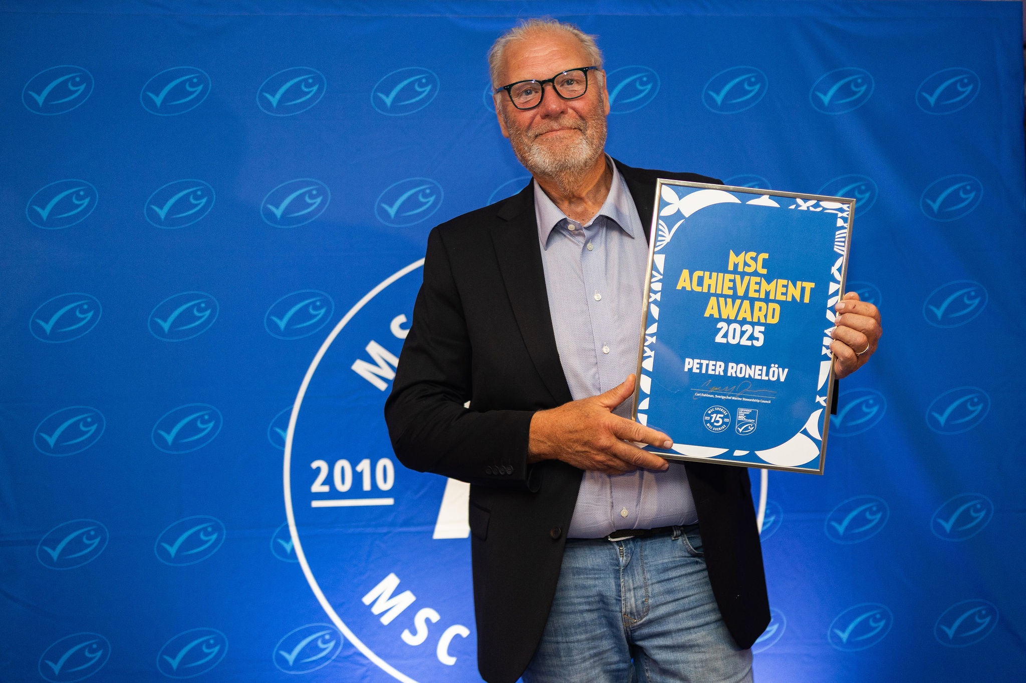 Peter Ronelöv tar emot MSC Achievement Award