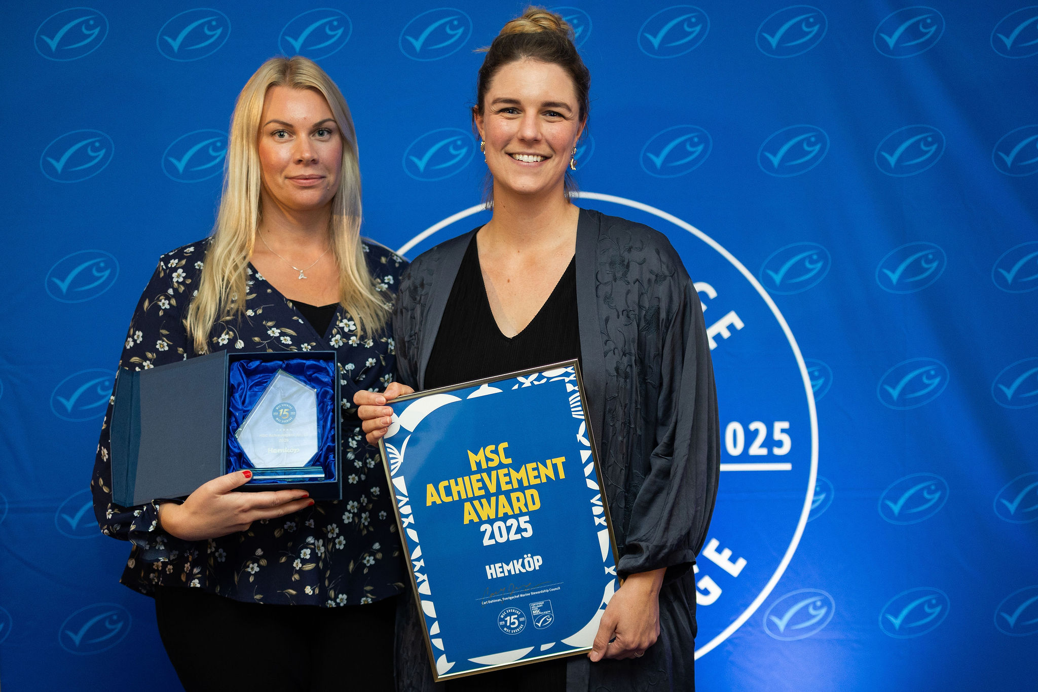 Anna Lönnemar & Stephanie Karlsson, Hemköpskedjan, tog emot MSC Achievent awards