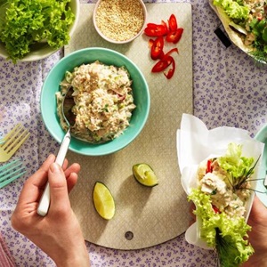 Het tonfiskröra med kokos, chili och lime