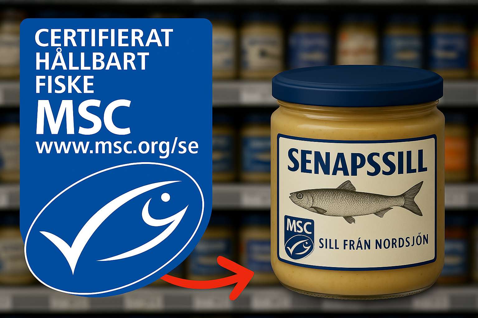 Du hittar inte just den här produkten i handeln då den är skapad och förbättrad med hjälp av AI, men många andra MSC-märkta produkter finns att tillgå!