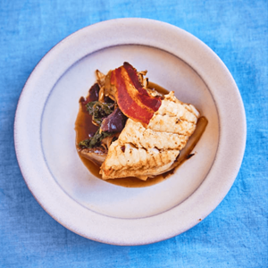 Äppelfläsk à la Holm med kolja