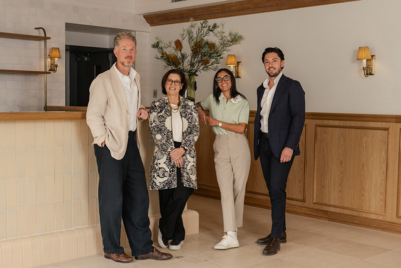 (L-R) Australian National Maritime Museum Director Michael Baldwin and Musuem CEO Daryl Karp,  SRG Director Nicola Drakopoulos, SRG Managing Director Daniel Drakopoulos. Photo: Zi Chen