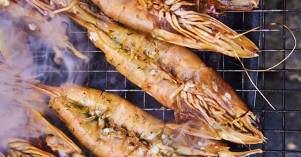 Butterflied prawns - Step 4