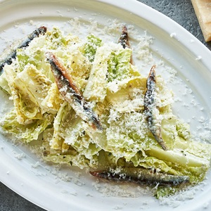 Caesar Salad with Pickled Sardines