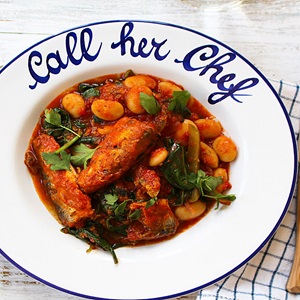 Sardine and butter bean casserole