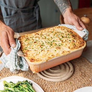 Fish pie with cheddar mash