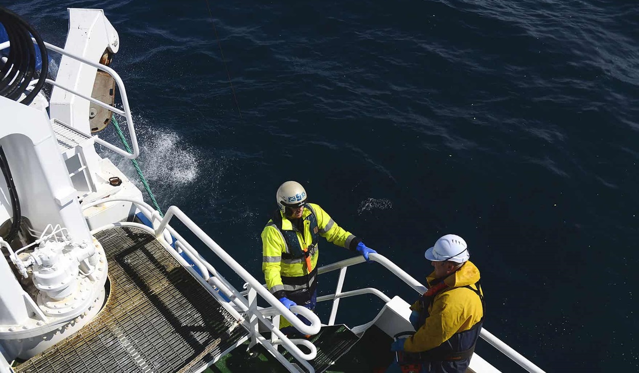 Looking down from a Herring fishing boat