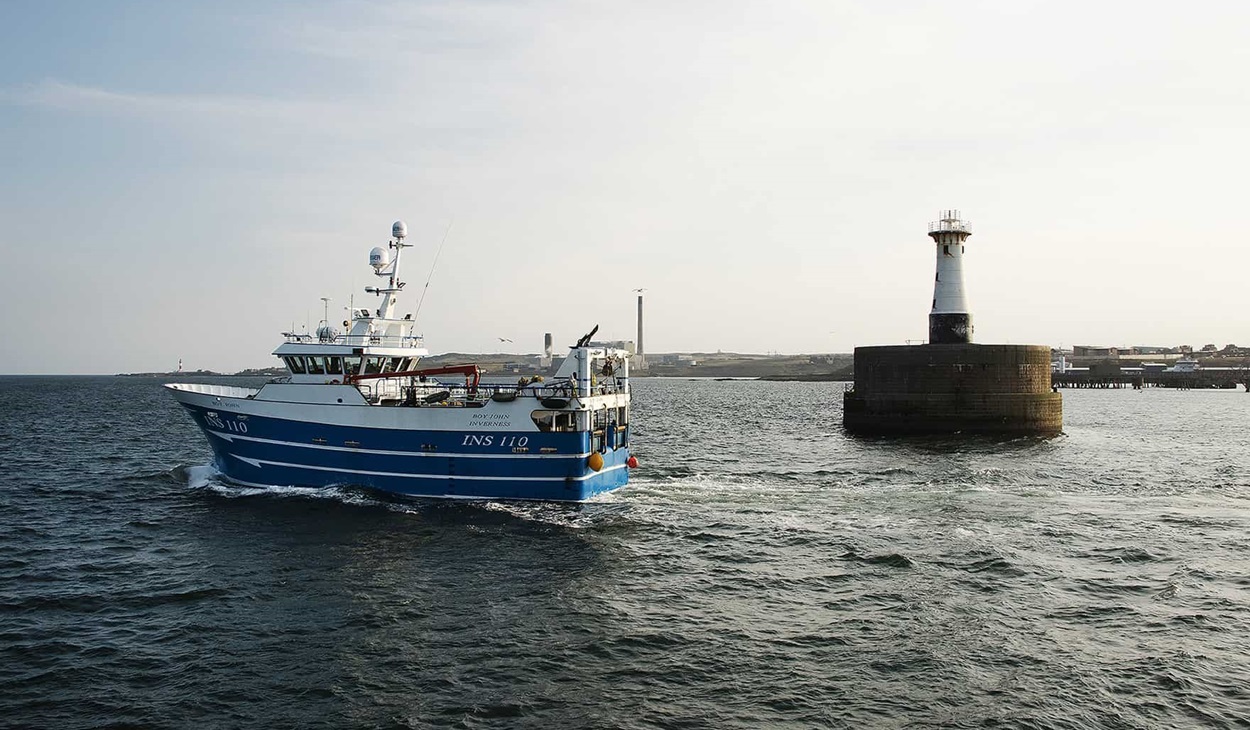 Haddock boat and lighthouse