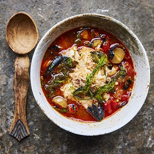 Shetland smoky brown crab stew
