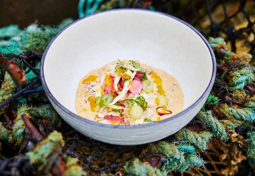 West Burrafirth Crab dish