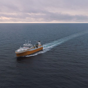 Drone shot of Kirkella boat