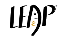 Leap logo black gold png