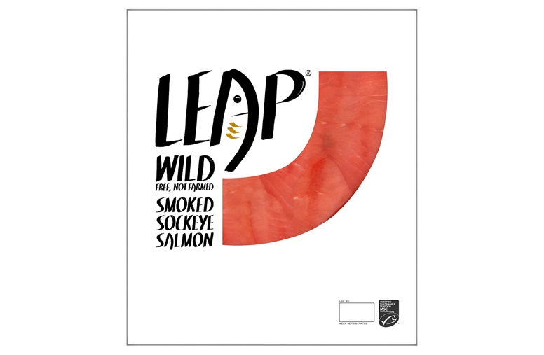 Leap smoked salmon packet shot