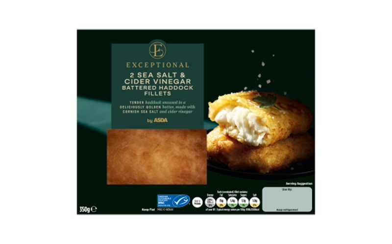 Asda Exceptional salt & vinegar haddock pack shot