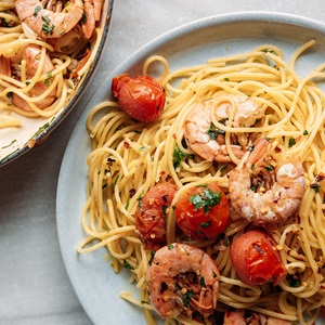 Garlic Chilli Prawn Spaghetti