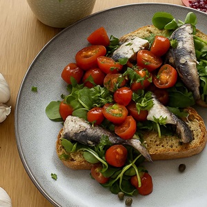 Mediterranean sardine toast