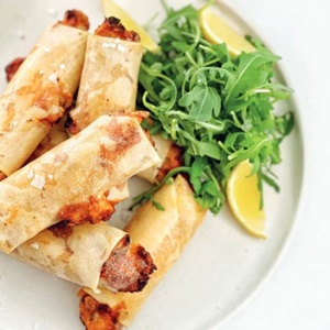 Tuna melt spring rolls