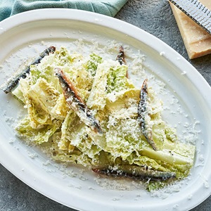 Caesar Salad with Pickled Sardines