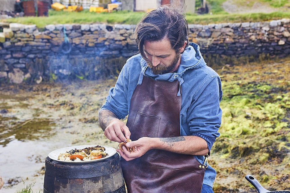 James cooking scallops